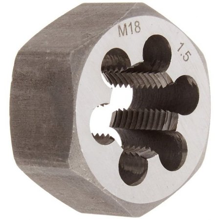 GYROS Carbon Steel Hex Rethreading Die, 18mm x 1.50-Inch, 1 Piece 92-91815